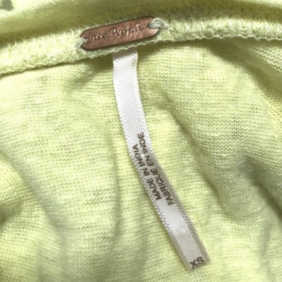 ❣️HP❣️Free People Yellow Cold Shoulder Floral Flowy Spring Top. Sz:XS - Picture 6 of 7